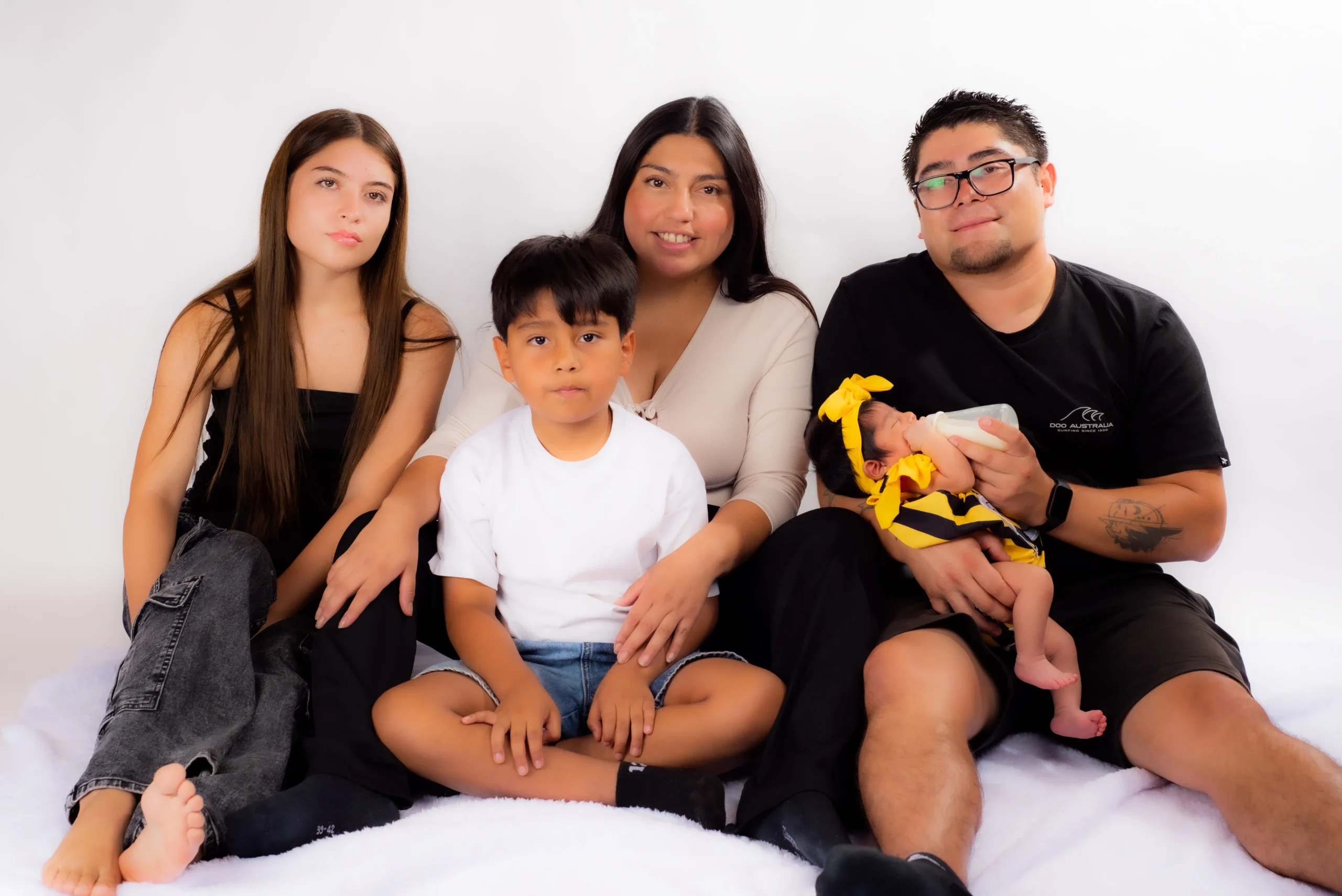 Fotografía familiar realizada en estudio en Villa Alemana